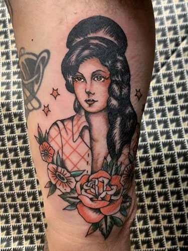 Amy Winehouse tatuiruočių dizainas 8