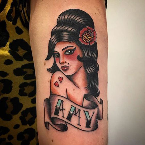 Amy Winehouse tatuiruočių dizainas 11