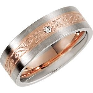 Erkekler için Rose Gold Pırlanta Alyans