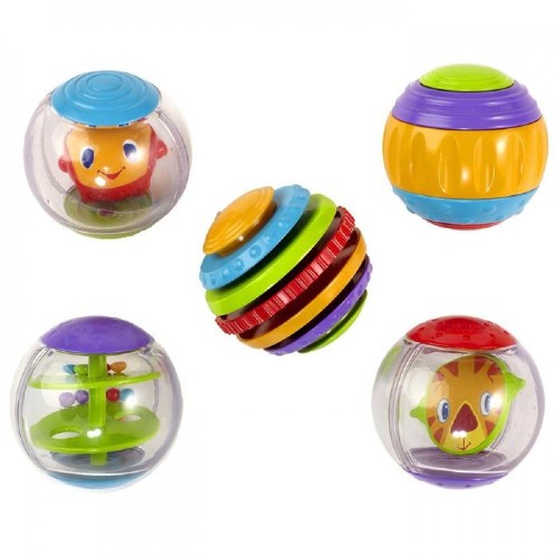 Kūdikių žaislai-mažų barškančių kamuoliukų rinkinys