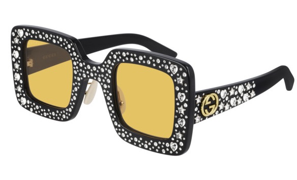 Gucci negabaritiniai dizainerių saulės akiniai