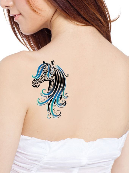 Keltų arklių tatuiruotės moterims