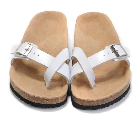 Birkenstock White Flip Flop moteriški sandalai