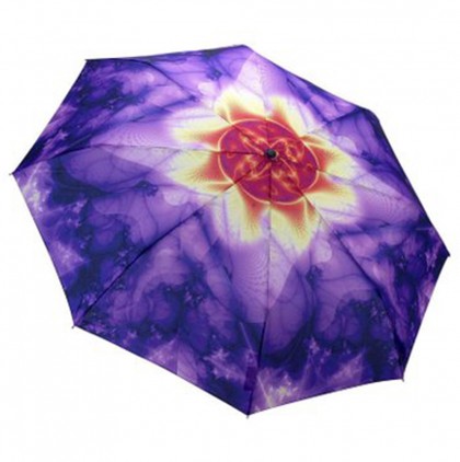 Purpuriniai spausdinti sulankstomi skėčiai