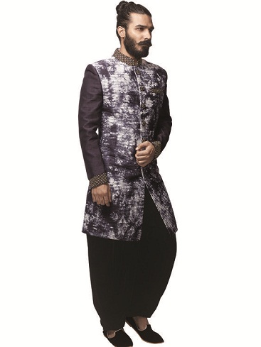 Vyrų indo vakarietiško palto modelis