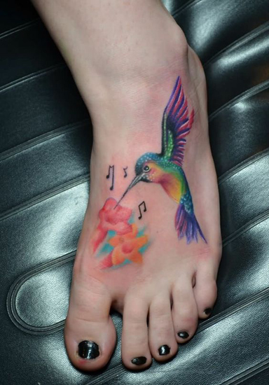 Kolibrio tatuiruočių dizainas 10