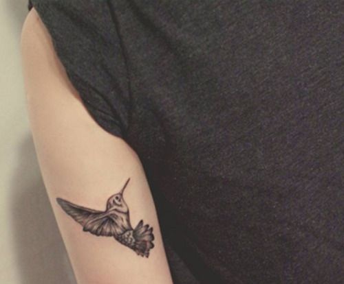 Mielas Tricep kolibrio tatuiruotės dizainas