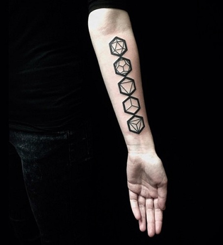 abstrakti meno tatuiruotė
