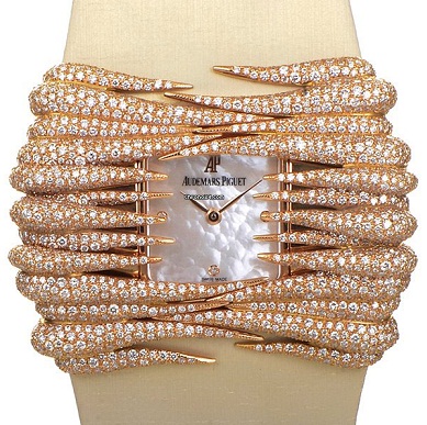 Rožinio aukso deimantinis laikrodis