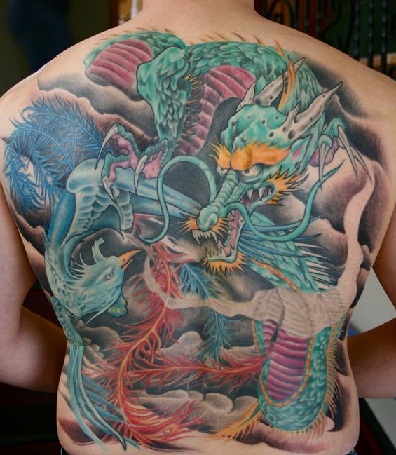 „Dragon Phoenix“ tatuiruotė