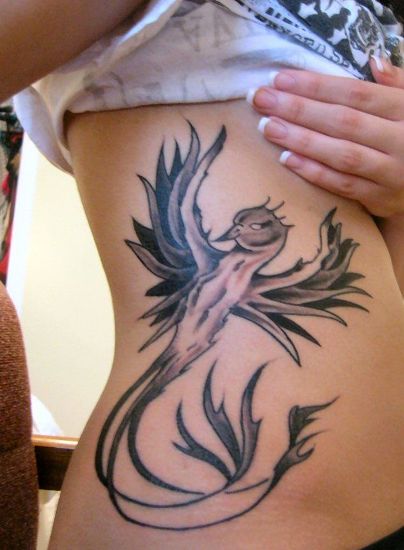 Genčių Phoenix tatuiruočių dizainas