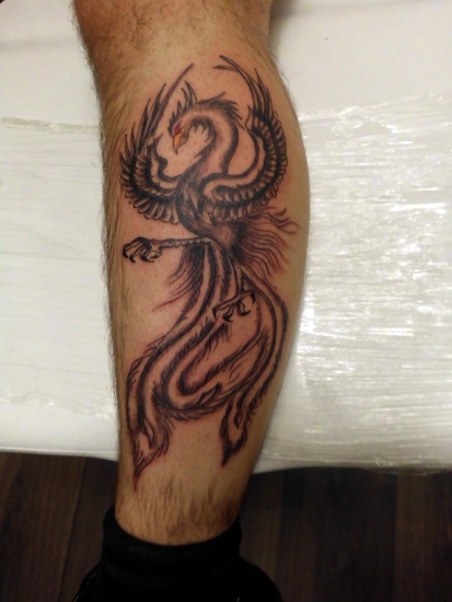 Labai gražus „Phoenix“ tatuiruotės dizainas
