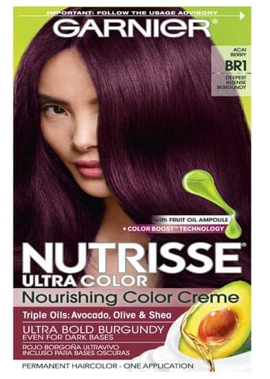 Garnier plaukų spalva Nutrisse Deepest Intense Burgundy