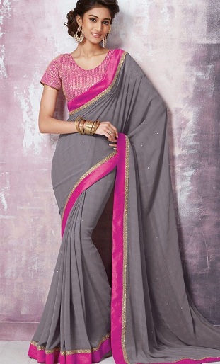 4.Gri renkli tasarımcı şifon sari