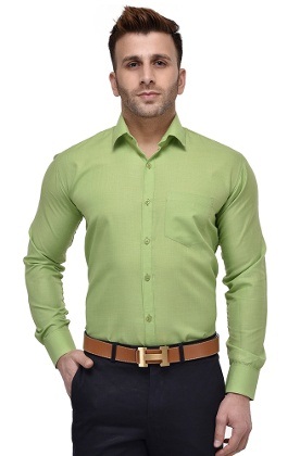 Yeşil Resmi Giyim Erkek Gömlek