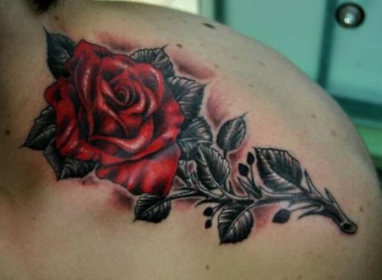 Rožių tatuiruotės dizainas 11