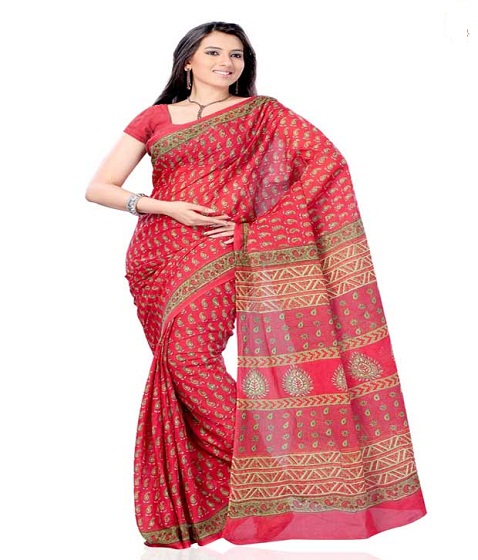 Raudona Radžastano Allure Saree