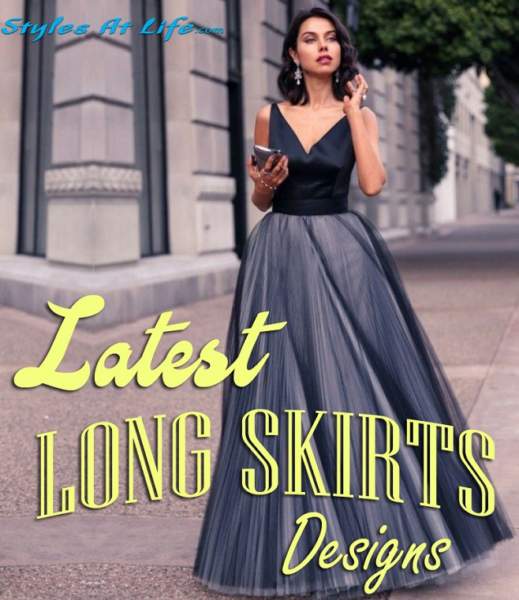 Ilgų sijonų dizainas su vaizdais