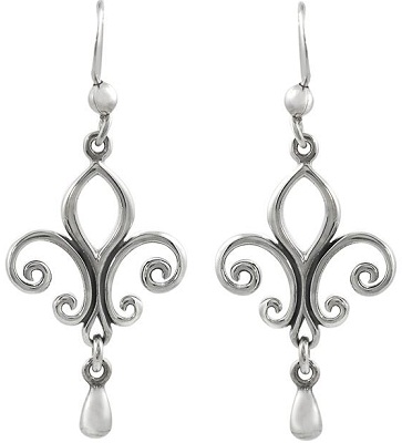 Sidabriniai auskarai „Fleur De Lis“