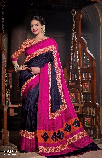 en son-tasarımcı-sarees-mavi-ve-pembe-şerit-saree