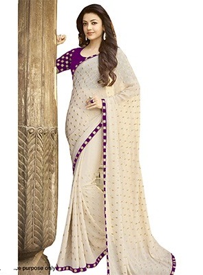 en son-tasarımcı-sarees-basit-noktalı-saree