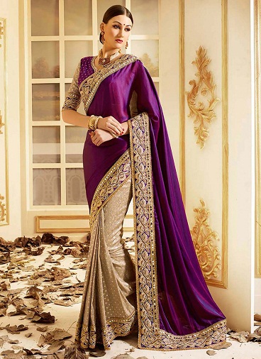 son-tasarımcı-sarees-mor-nakış-saree