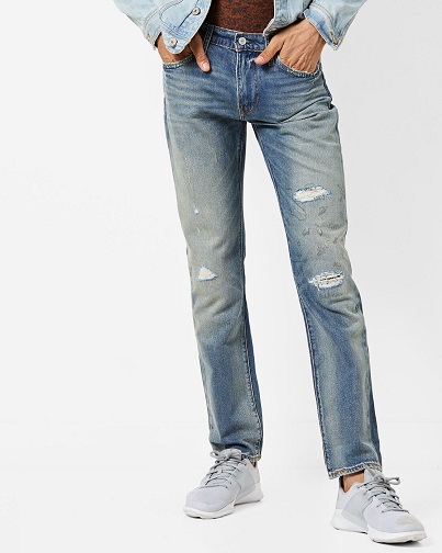 Erkekler için Levi's Sıkıntılı Jeans