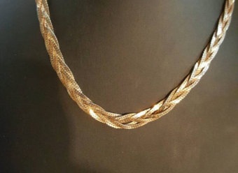 Plati „Entwine Lock“ 24 k auksinė grandinė