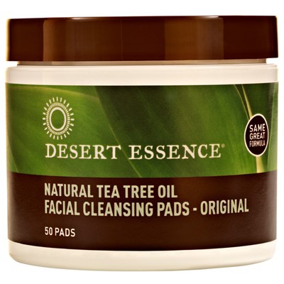 „Desert Essence“ natūralaus arbatmedžio aliejaus veido valymo pagalvėlės