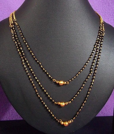 Üç Zincirli Mangalsutra Kolye