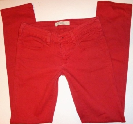 Stella McCartney raudonos spalvos džinsai