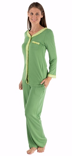 Uzun Kollu Bambu Pijama Takımı