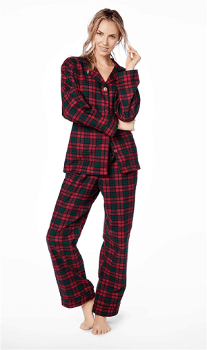 Patikrinkite „Flannel“ pižamas moterims