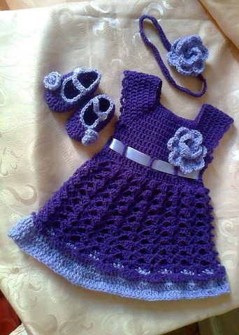 Çarpıcı Mor Renk Qureshia Frock