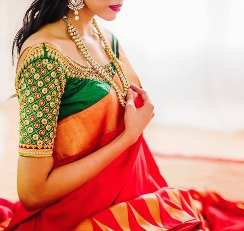 Pattu sarees için tasarımcı bluz (düzenlendi)9