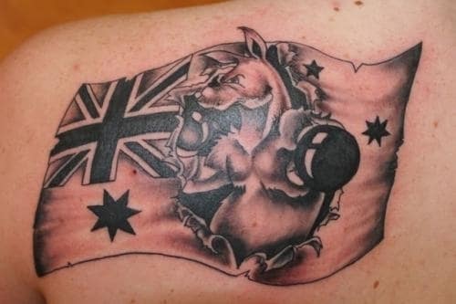 Išraiškingas Australijos tatuiruotės dizainas