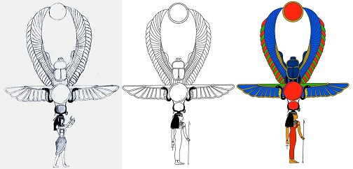 Phoenix Ankh tatuiruotės dizainas