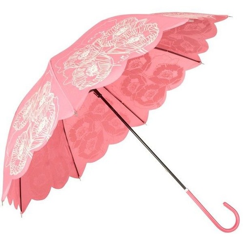 Fırfırlı Uzun Pembe Fantezi Şemsiye