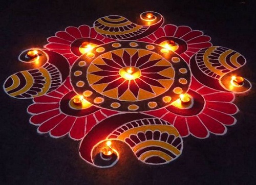 „Rangoli“ grindų dizainas 9