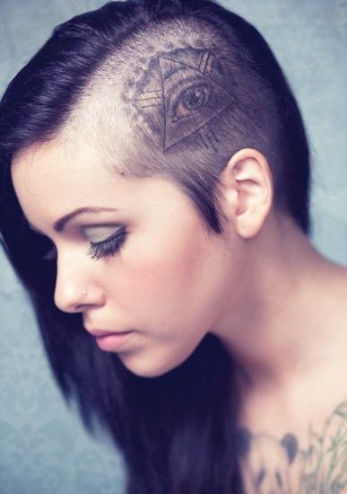 Masonų plaukų tatuiruotės dizainas