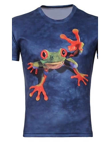 Kurbağa Desenli Polyester Tişört