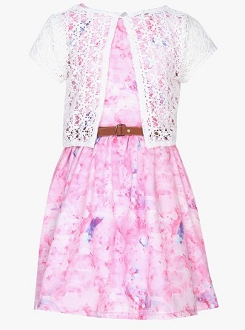 Pink Candy Frock su nėrinių striuke