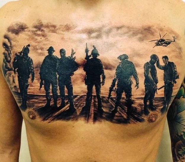 Karinės tatuiruotės dizainas ir reikšmės 5