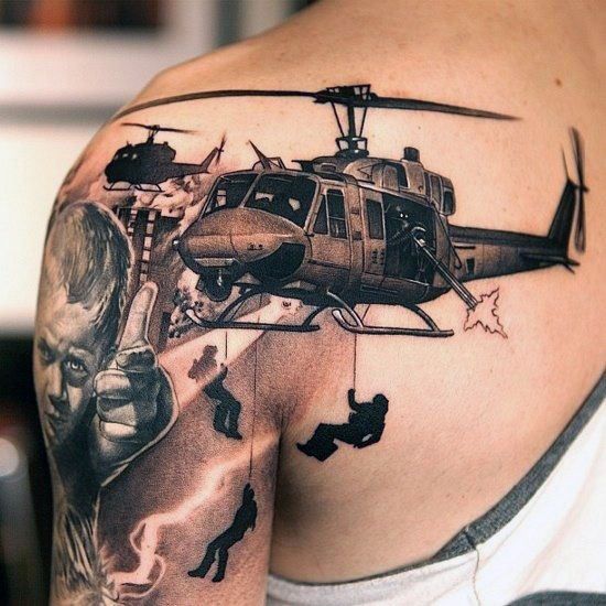 Karinių tatuiruočių dizainas ir reikšmės 9