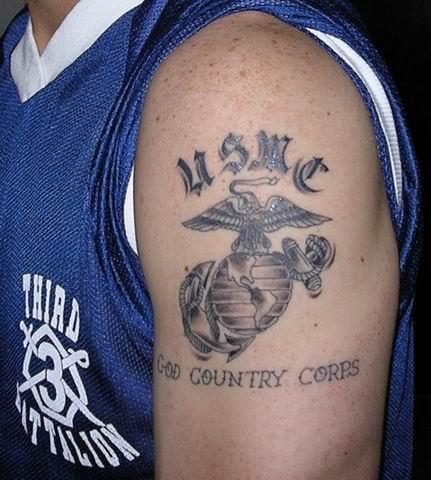 USME karinis tatuiruotės dizainas