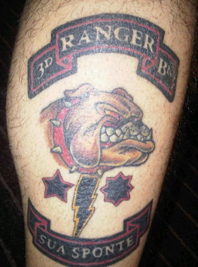 „Sua Sponte Ranger“ karinis tatuiruotės dizainas