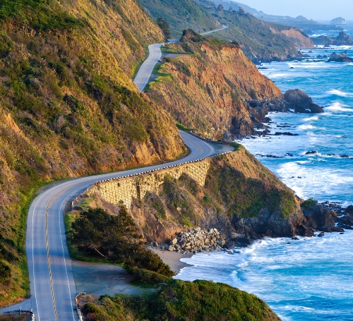 California'daki Pacific Coast Highway Balayı yerleri