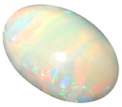 Natūralūs balti opalo brangakmeniai