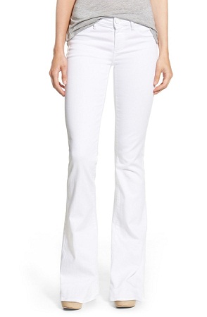 Kadın Parıltılı Paige Beyaz Jeans