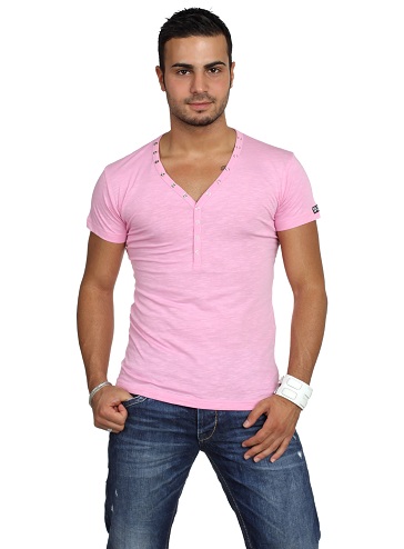 Göz Kamaştırıcı Görselli Pembe T-Shirt